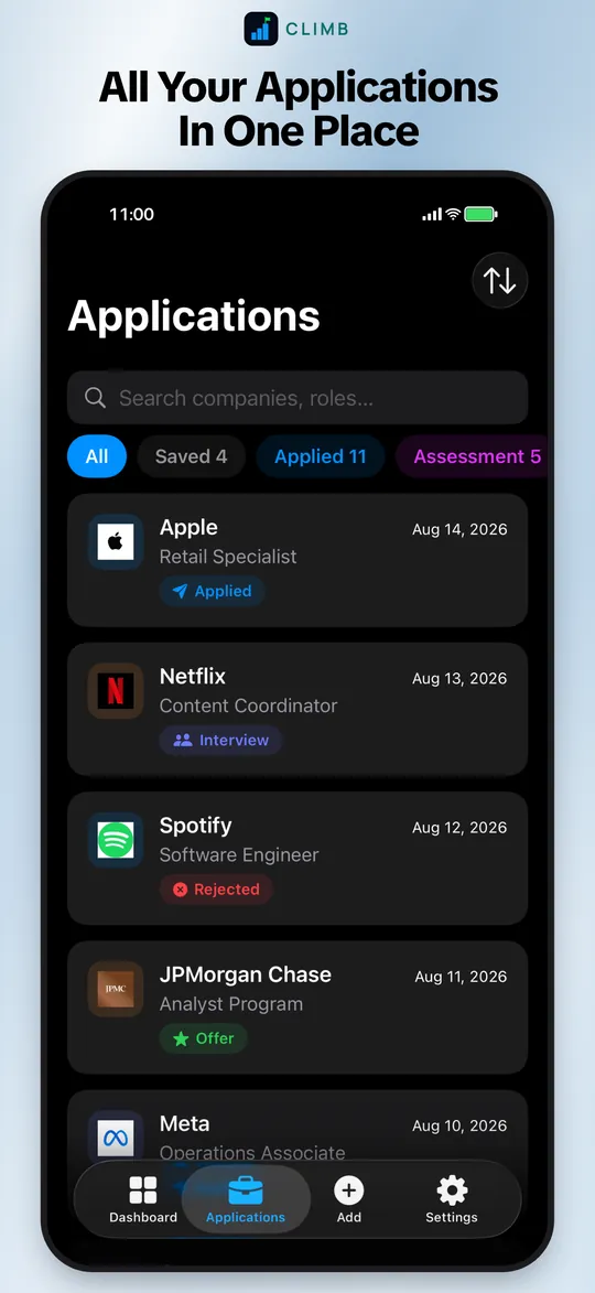 Climb App Store screenshot: all your applications in one place